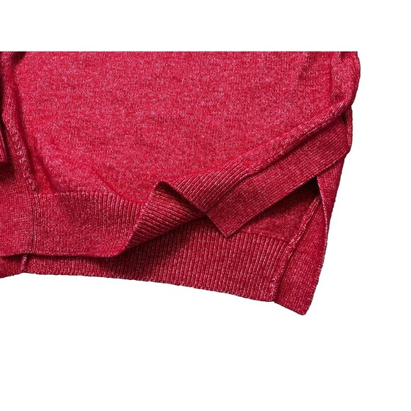 Woolen Bloom Women's Sweater Medium Red Ribbed Turtle Neck 8% Australian Wool - Picture 5 of 7